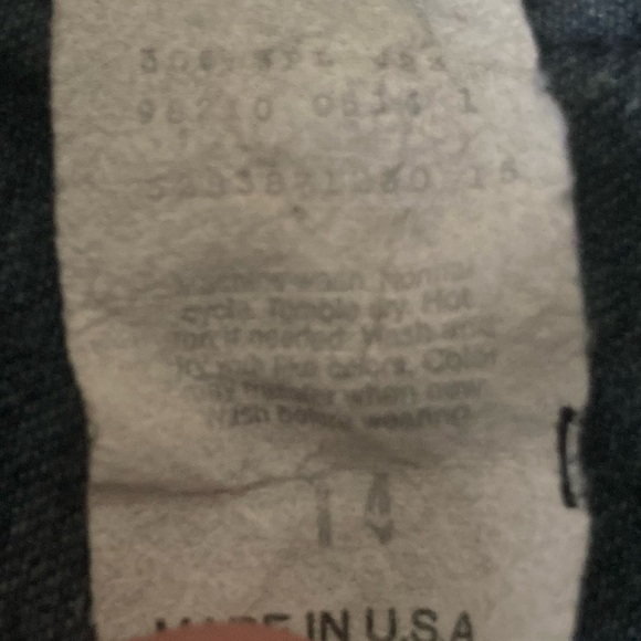 Vintage 1980s Levi's Blue Denim Midi Skirt Size 14 - Picture 8 of 8